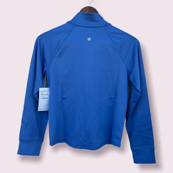 NWT Zella Mock-Neck Full-Zip Jacket, Blue Yonder | L (10/12) - Picture 4 of 14